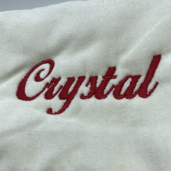 Pottery Barn Christmas Holiday Stocking Monogrammed Crystal Velvet Red White - Picture 11 of 11